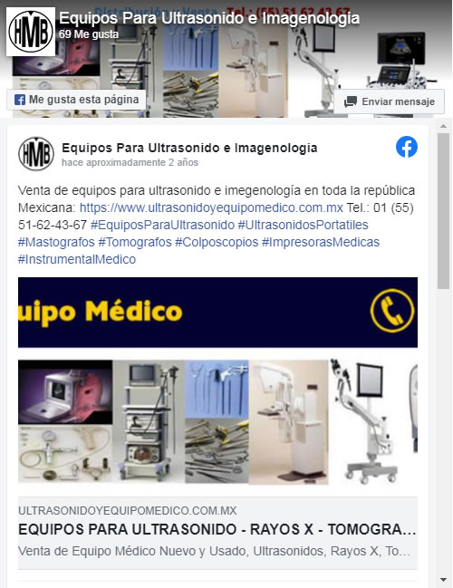 Equipos Para Ultrasonido e Imagenologia en Facebook